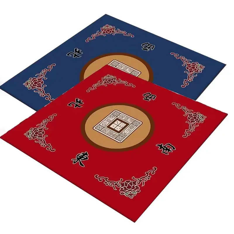 Eliminate Sound Mahjong Table Cloth For Family Party Size 80x80cm Poker Board Game Anti-skid Table Mat Blanket