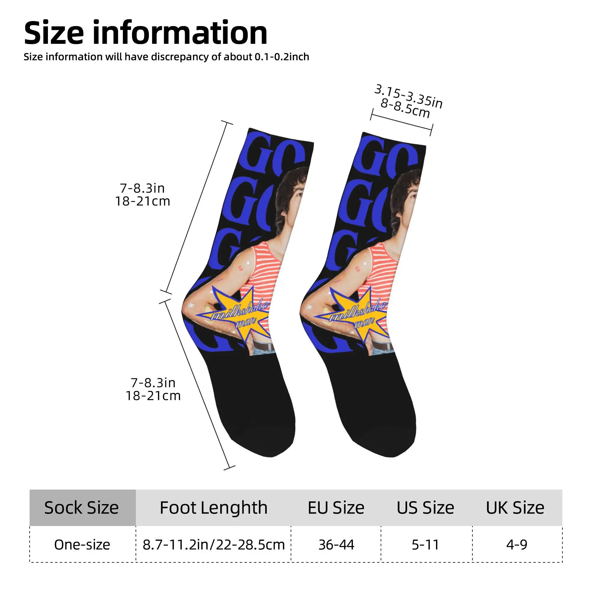 Men Socks Go-Jo Milkshake Man Eurovisions 2025 Stockings Non Slip Soft Breathable Socks Spring Casual Running Sports Socks
