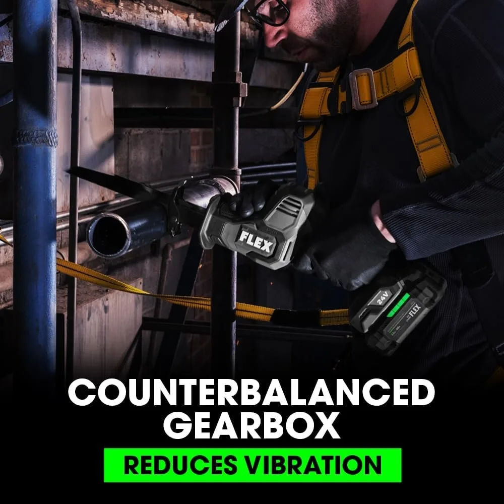 Somente ferramenta de serra alternativa sem fio sem escova FLEX 24V, bateria e carregador não incluídos - FX2241-Z