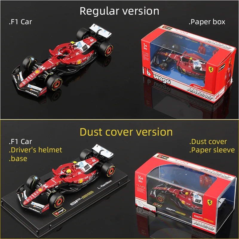 Bburago - Ferrari SF-25 F1 2025#44 Hamilton, Voiture Miniature à l'échelle 1