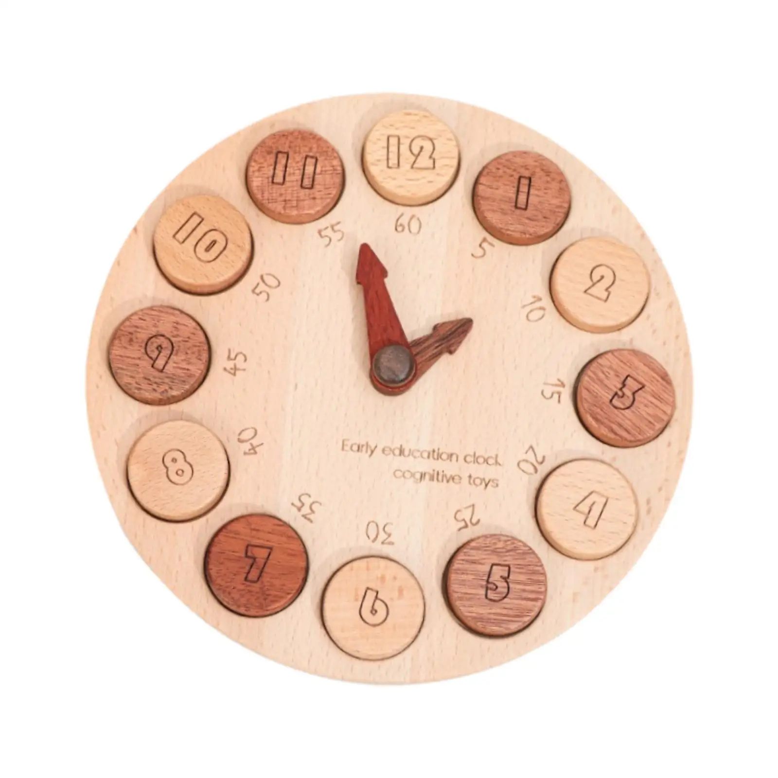 

Wood Teaching Clock Cognitive Matching Game Clock Early Learning Children Number Puzzle for Baby Ages 3 4 5 Year Old