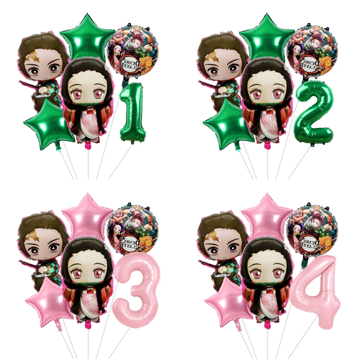 

Demon Slayer Water Hashira Giyu Tomioka Pattern Balloons for Birthday Party Indoor Scene Arrangement