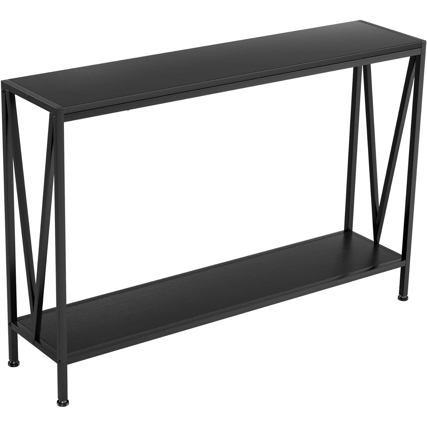 

Стол для прихожей, 42,9 дюйма, 2-уровневый входной консольный столик, узкий консольный столик, стол для прихожей, диван-стол с полками