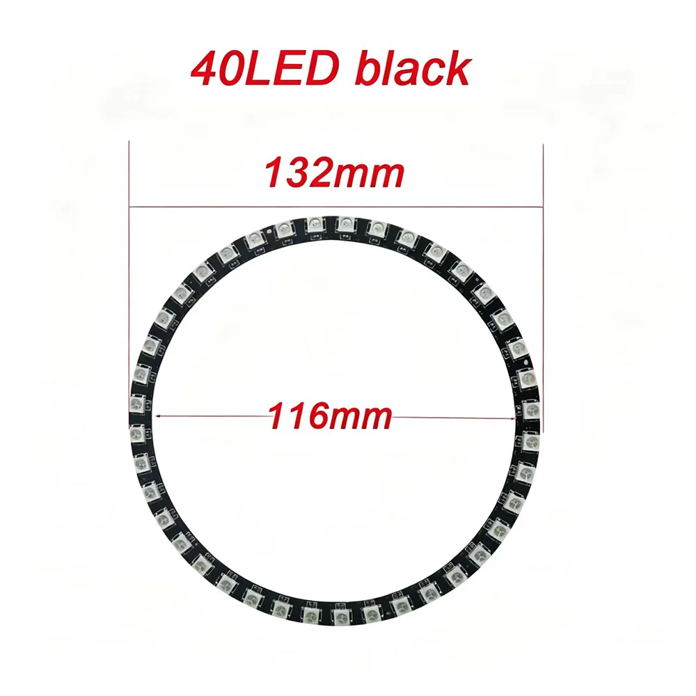 WS2812B Adressierbarer LED-Pixelring 8 bis 241 LEDs WS2812 5050 RGB-LED-Diodenring Farb-IC Integrierte LED – Detail 15