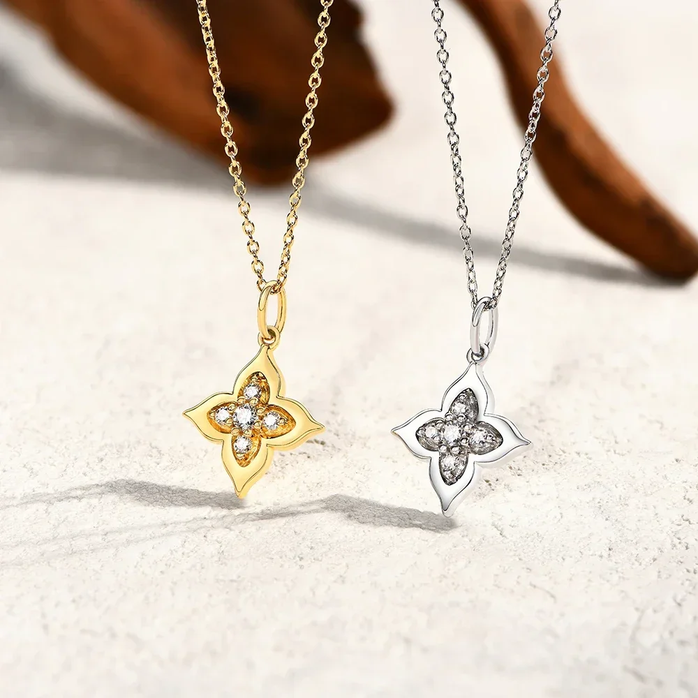 FCGJHW Round Moissanite Necklace Set for Women Girls S925 Sterling Silver Sparkling Party Jewelry Gifts 45+5cm Necklaces 2026