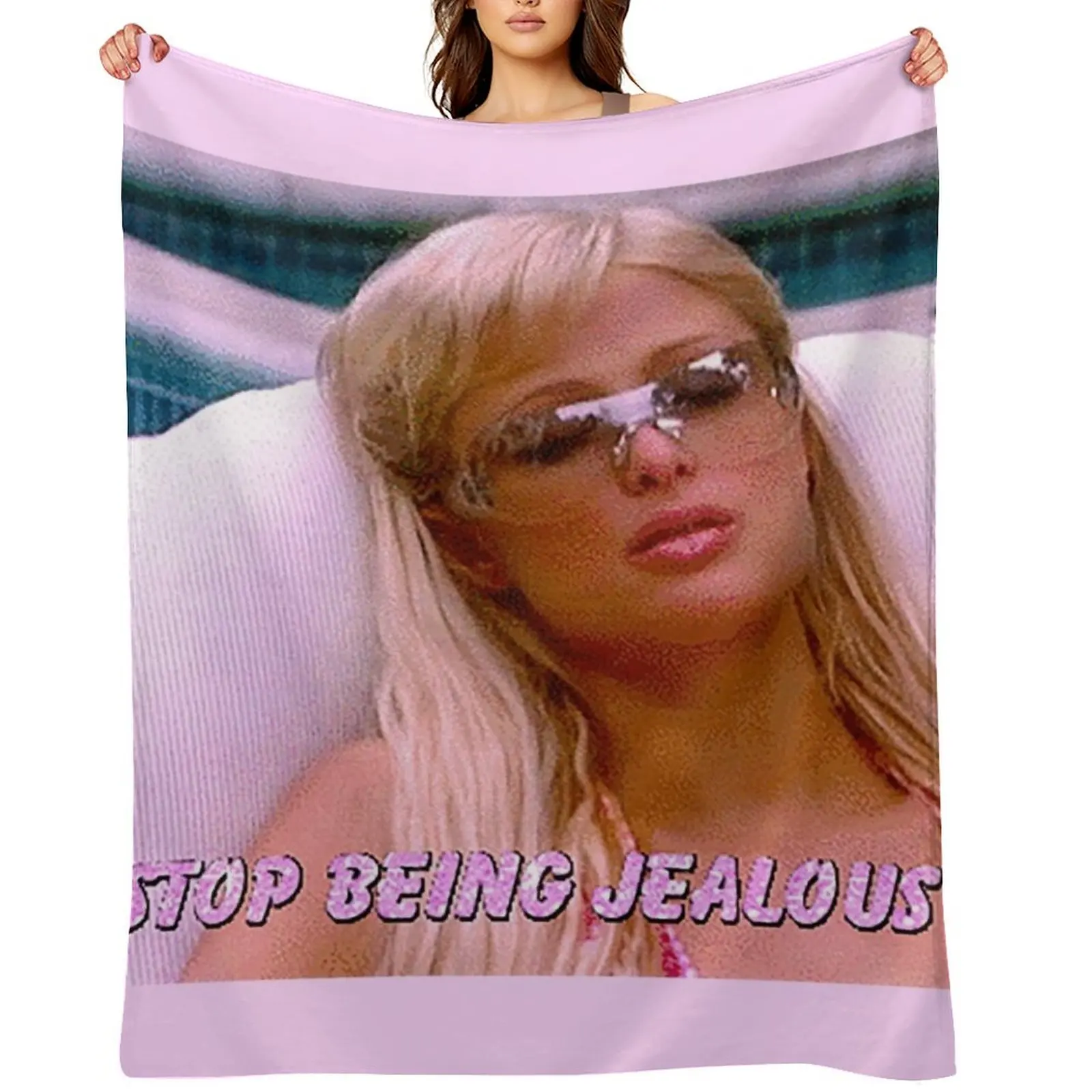 

stop being jealous Throw Blanket bed plaid Decorative Throw Summer Beddings For Decorative Sofa Blankets