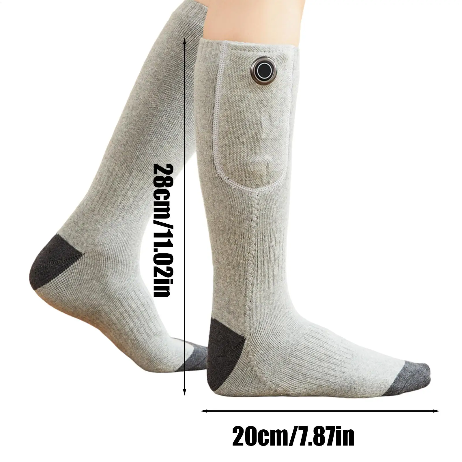 جوارب ساخنة من القطن قابلة للتنفس 3 أوضاع جورب تسخين القدم الشتوي قابل للتعديل للعمل والسفر والصيد والتزلج والمشي لمسافات طويلة في الشتاء