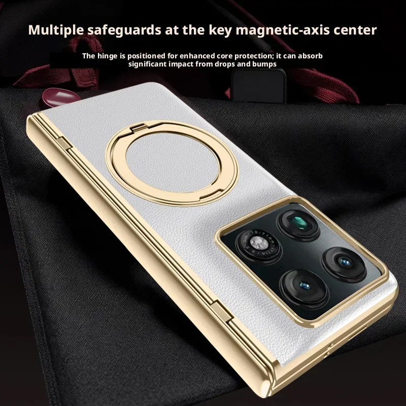 360 °   Capa Magnética Rotativa para Celular com Protetor de Tela HD/Privacidade, Compatível com Motorola Moto Razr Dobrável e Proteção de Dobradiça