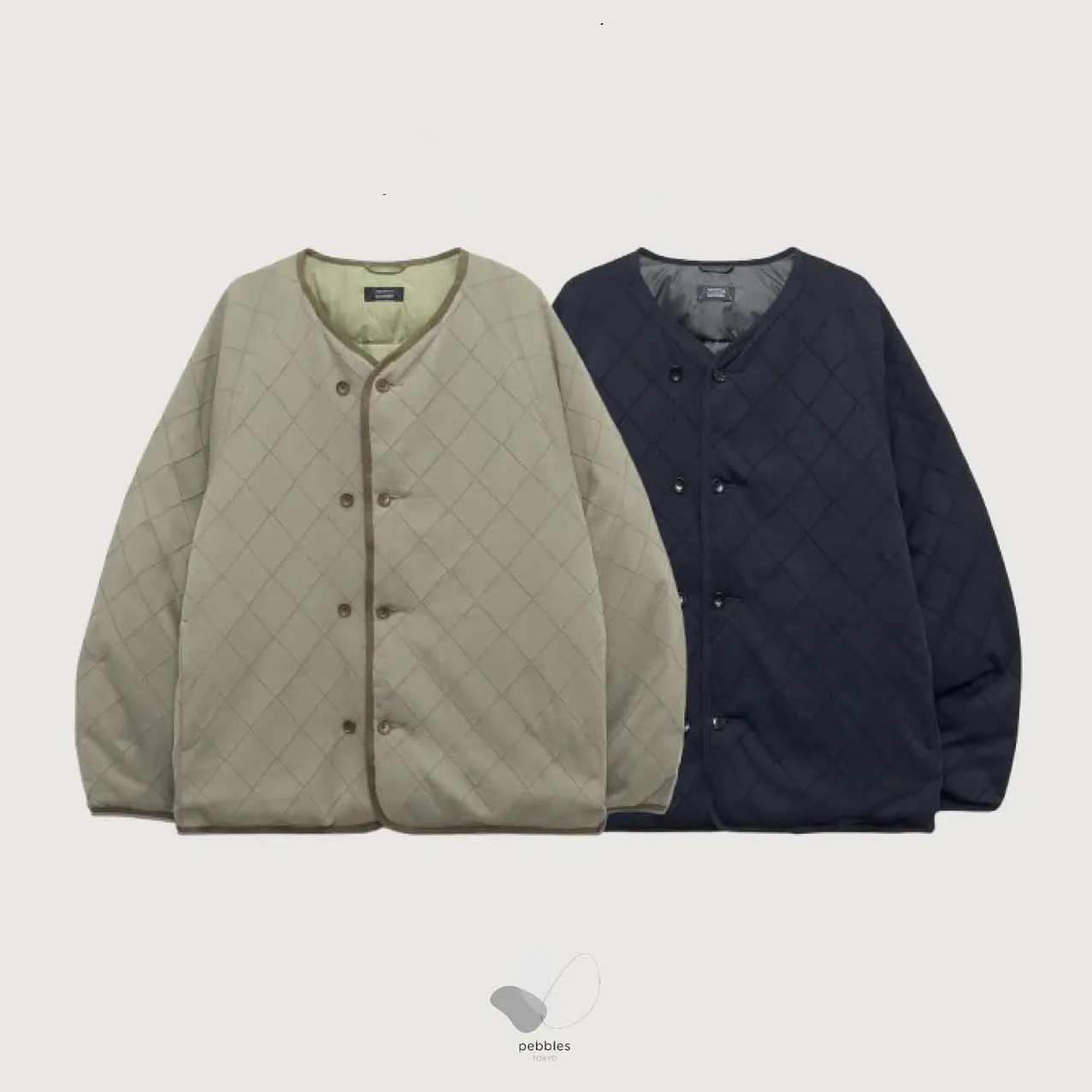 

NANAMICA × BATONER Вязаный оптоэлектронный пуховик с ромбовидной сеткой 24AW