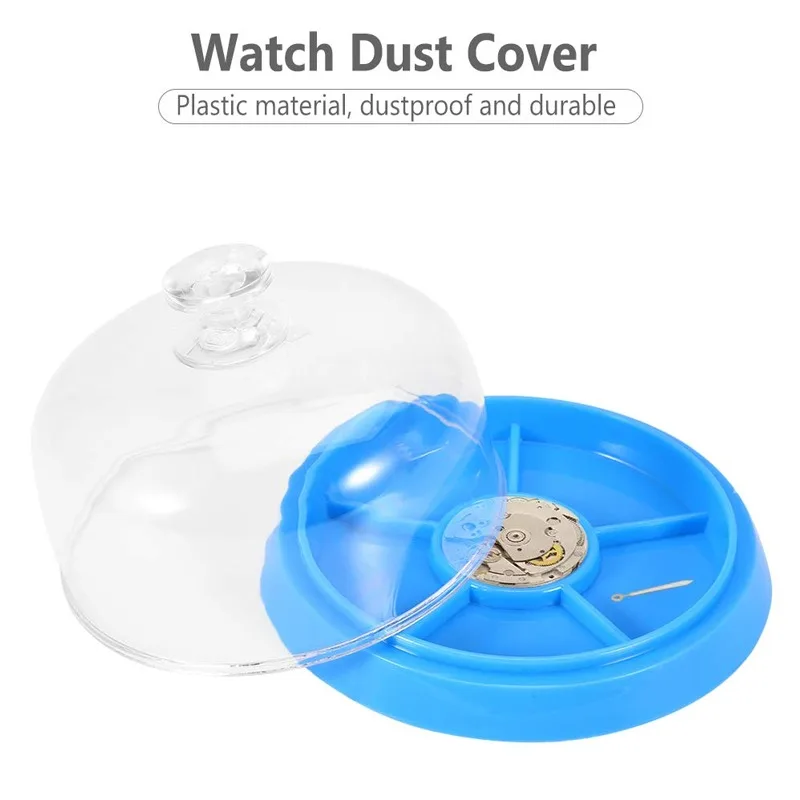 Watch Movement Dust Cover Parts Protector Watch Parts Holder Tray Watchmakers Repair Tools Moistureproof Anti-dust Storage Box