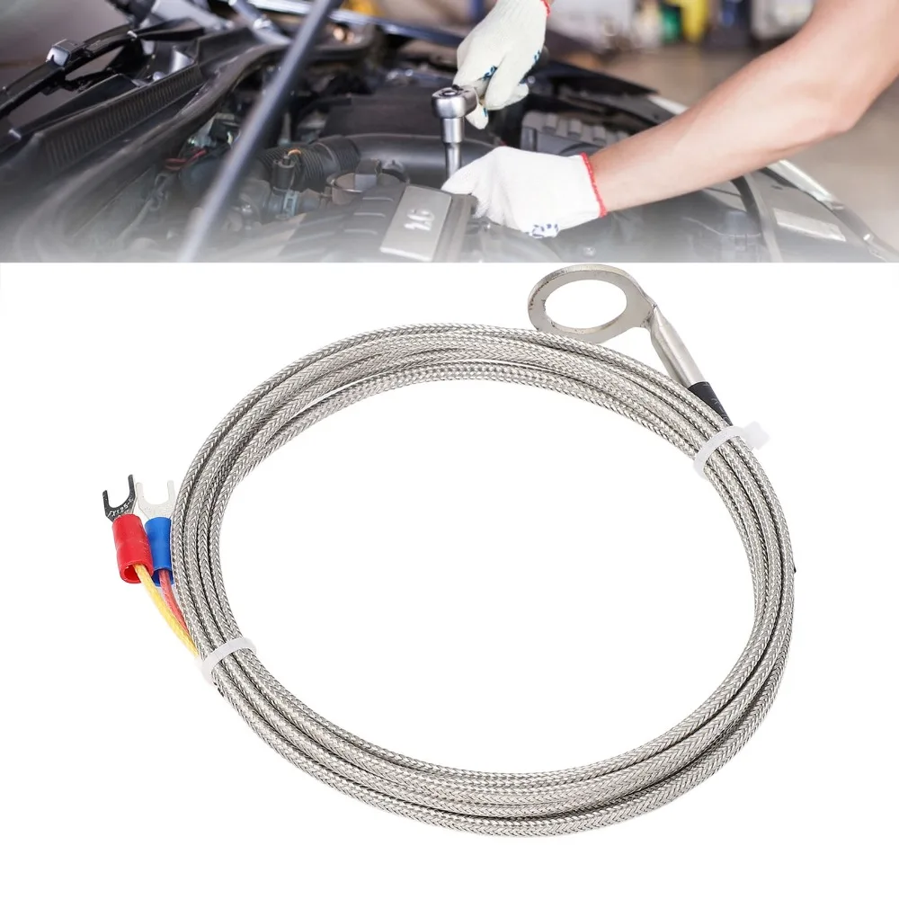 With 14mm ID Washer K Type Thermocouple Probe -40~1000°C Stainless Steel K Type Temperature Sensor Durable High Precision