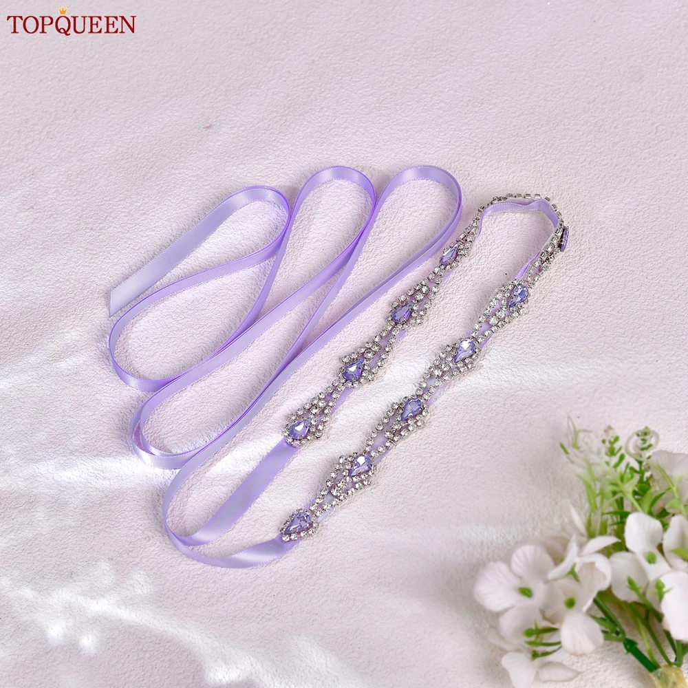 

TOPQUEEN тонкий свадебный пояс, незаменимый праздничный аксессуар для женского наряда, пояс для подружки невесты, свадебные принадлежности S31