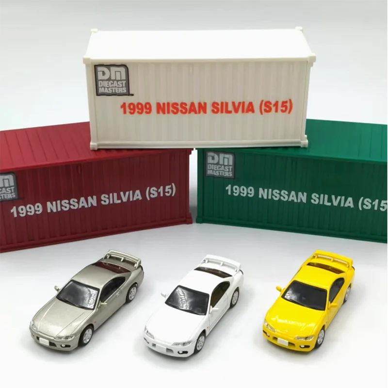

DM 1:64 Scale Container Silvia S15 Simulation Alloy Toy Car Model Static Decoration Collectible Gift