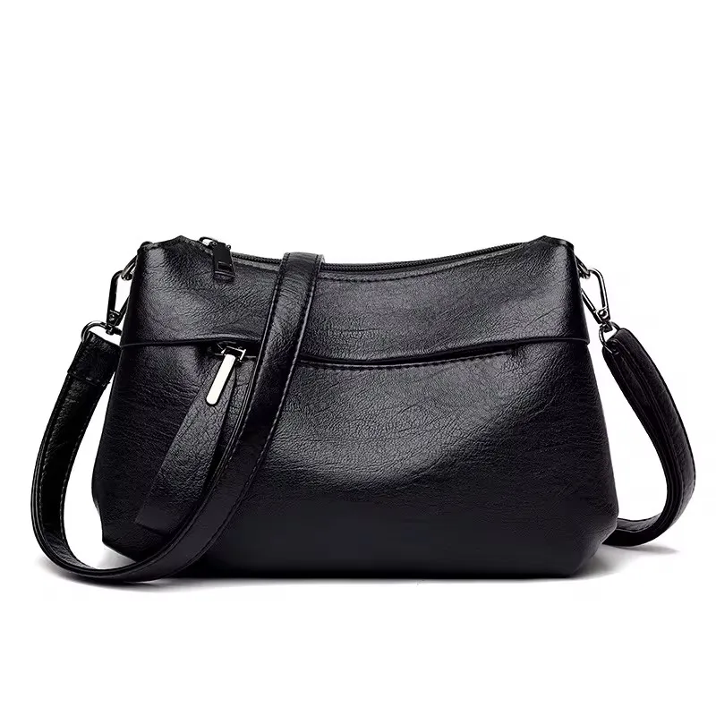 New Women\'s Shoulder Purse Bag Fashion Atmosphere Crossbody Messenger Bag Women\'s Large-capacity Mother Handbag Soft Leather Bag