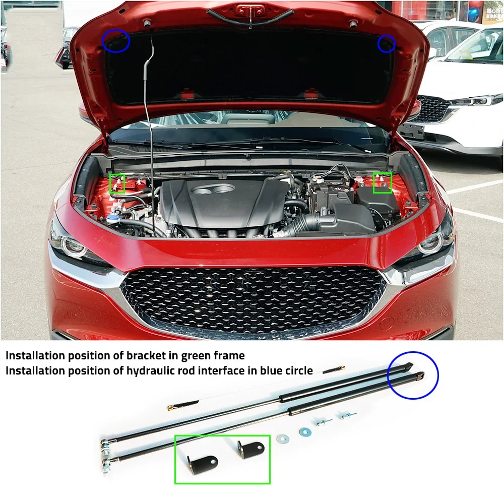 For Mazda CX-30 2019-2025 Car-styling Refit Bonnet Hood Gas Shock Lift Strut Bars Support Rod