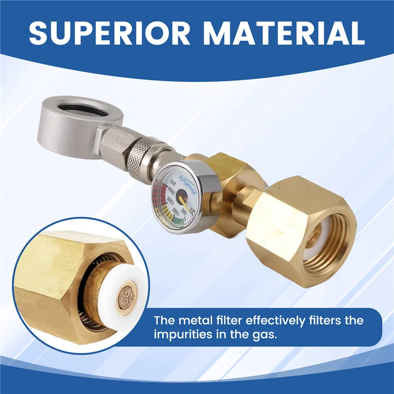 A05G-Soda Water CO2 Refill Adapter For Sodastream Quick Connect Cylinder DIN477 / W21.8-14 /CO2 Tank Valve