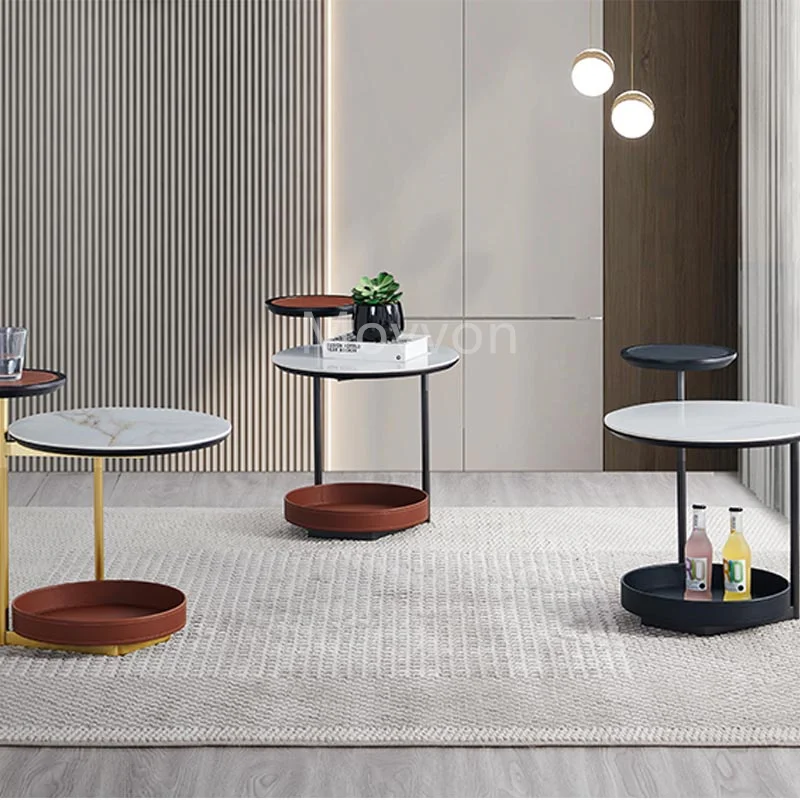 

Living Room Furniture Sofa Side Table Living Room Side Table Metal Base Balcony Small Coffee Table