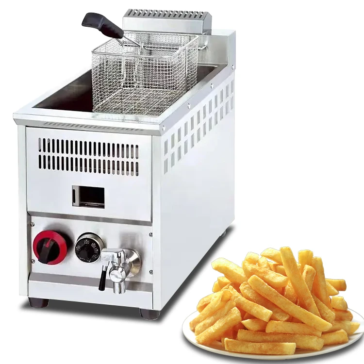 Hot Sale Commercial Kitchen Gas Deep Chip 3 Tube Fryer Restaurant