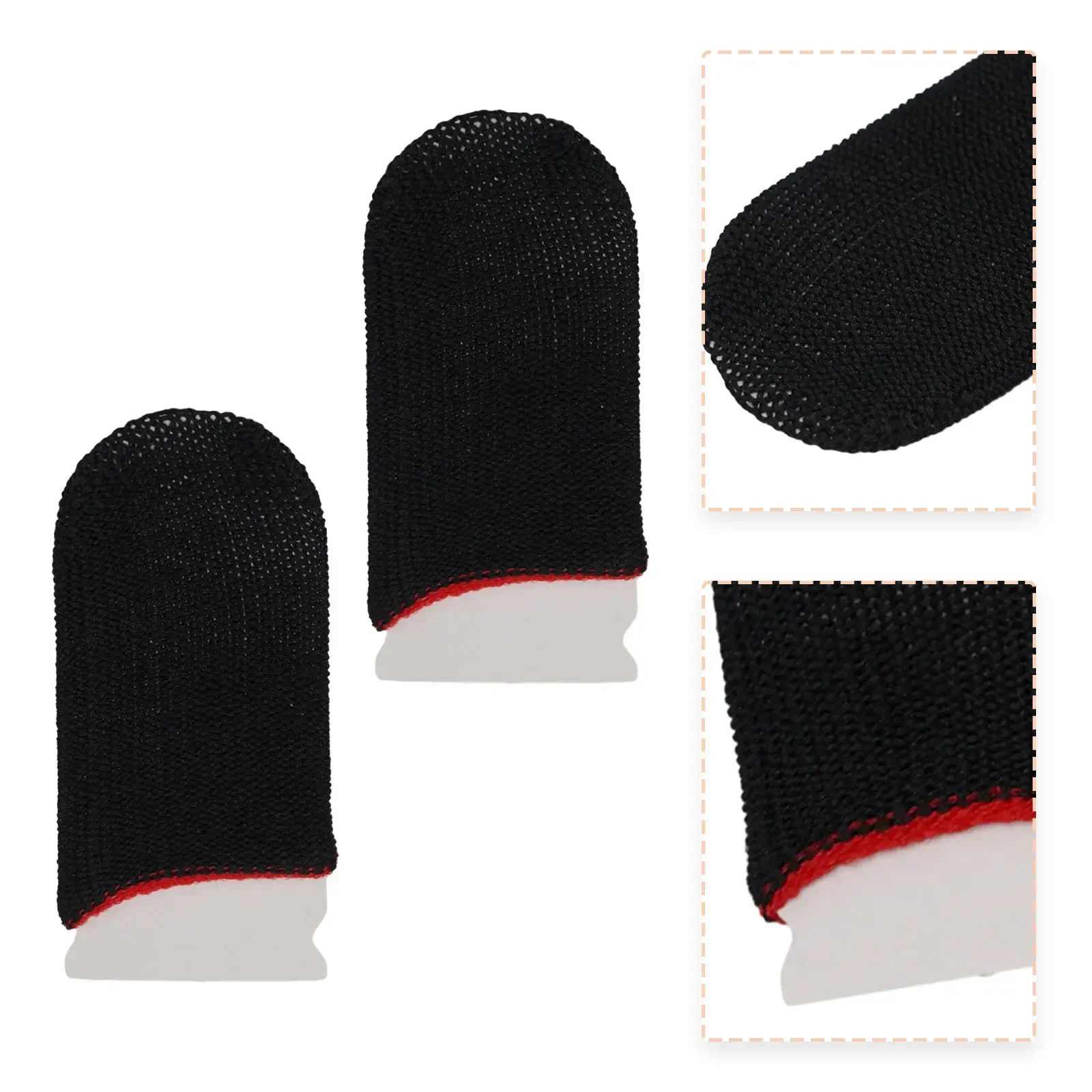 1 Pair Super Thin Gaming Finger Sleeve Breathable Fingertips For Mobile Games Touch Screen Finger Gaming Sleeves