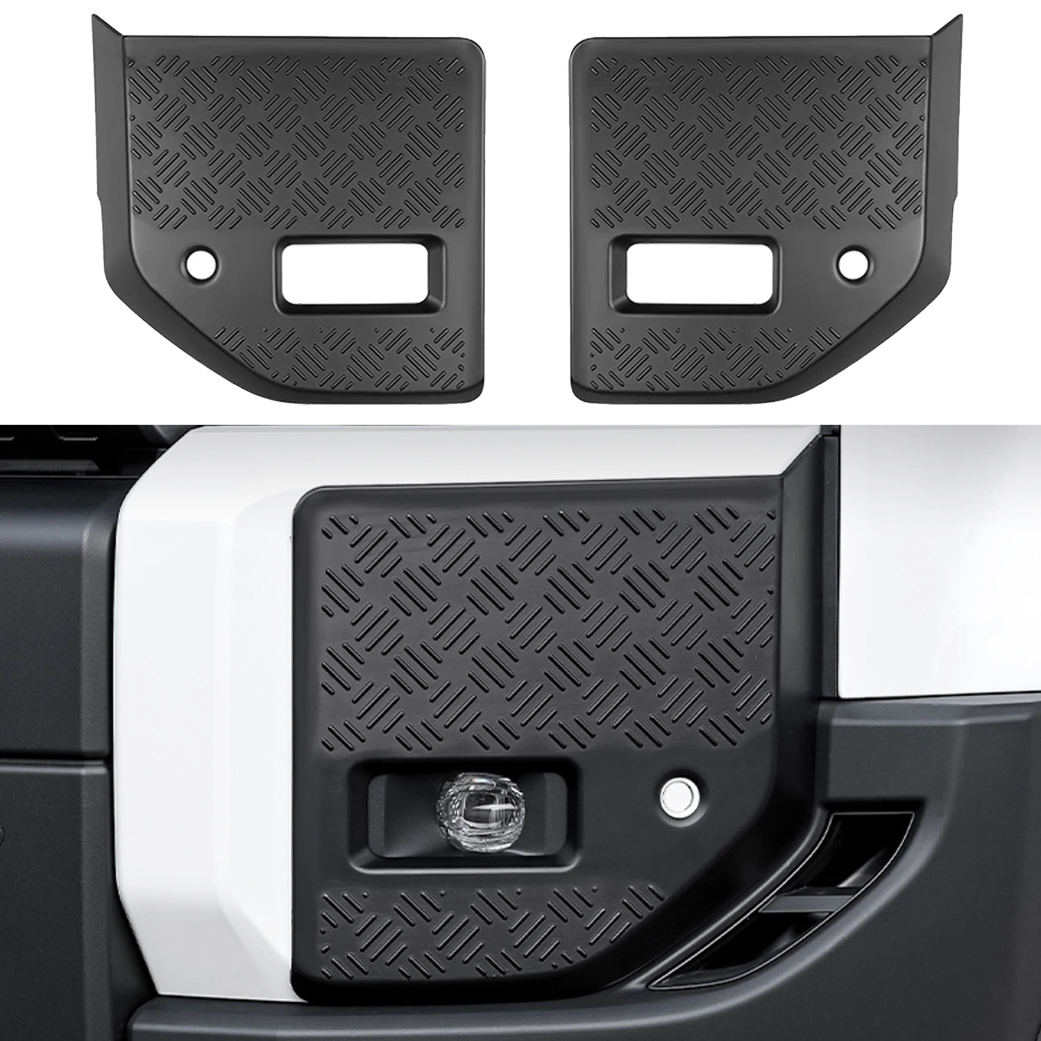 Voor Toyota Land Cruiser 250 Prado LC250 2024 Auto Mistlamp Scratch Guard Bescherming Cover Trim ABS Mat Zwart 2 stuks