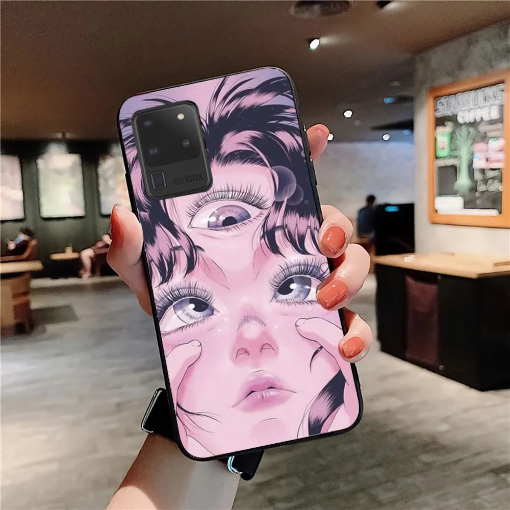 shintaro kago Horror cartoons Phone Case For Samsung S 9 10 20 21 22 23 30 23plus lite Ultra FE S10lite Fundas