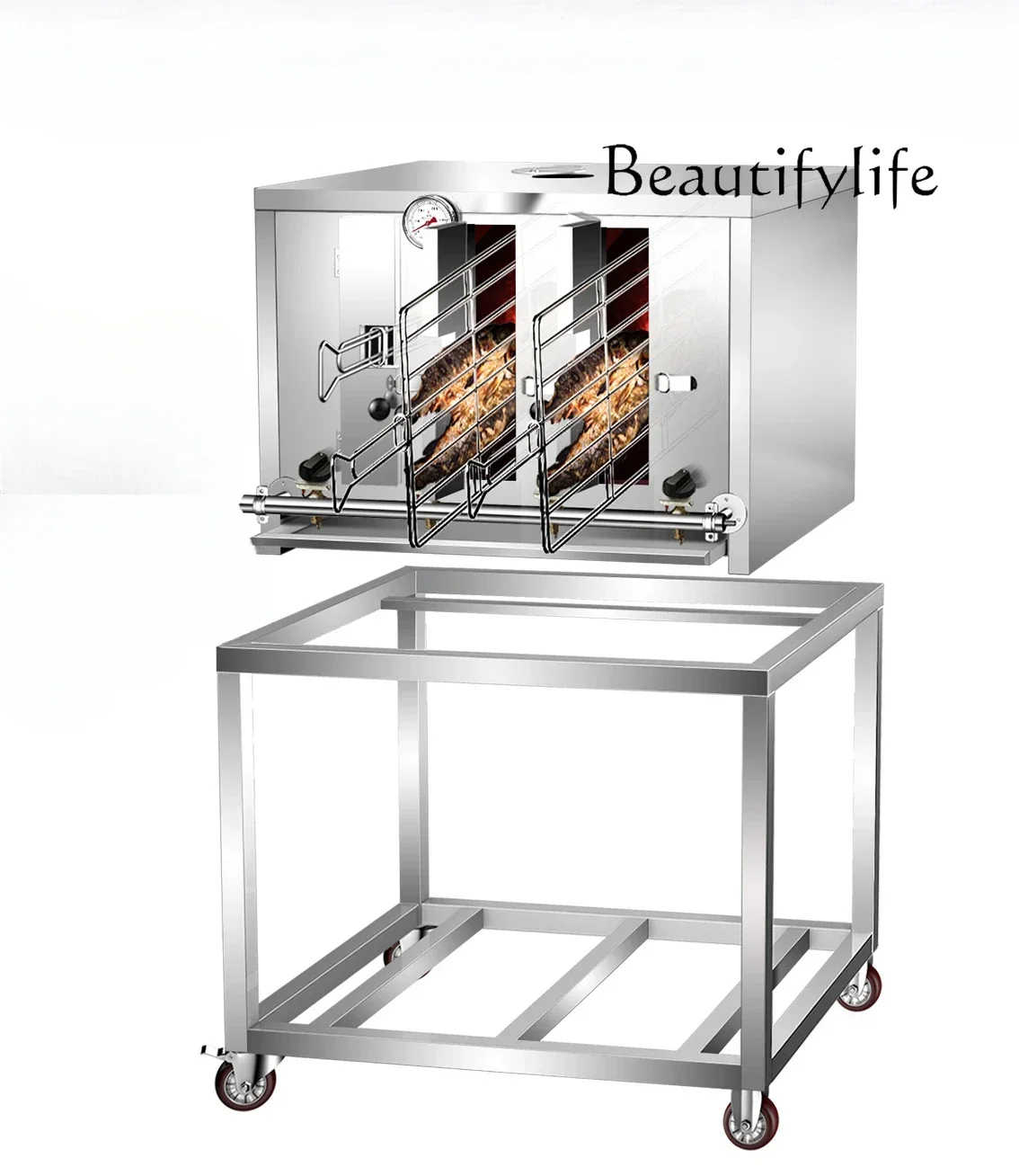 Automatic large stainless steel fish grilling machine for commercial electric fish grilling box