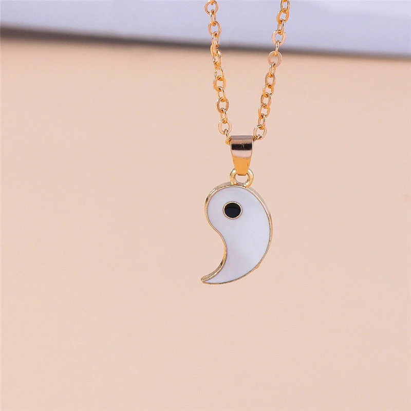 Mode Yin Yang Tai Chi Halskette für Frauen Männer Geburtstagsgeschenk Beste Freunde Party Urlaub Schmuck Geschenke – Detail 5
