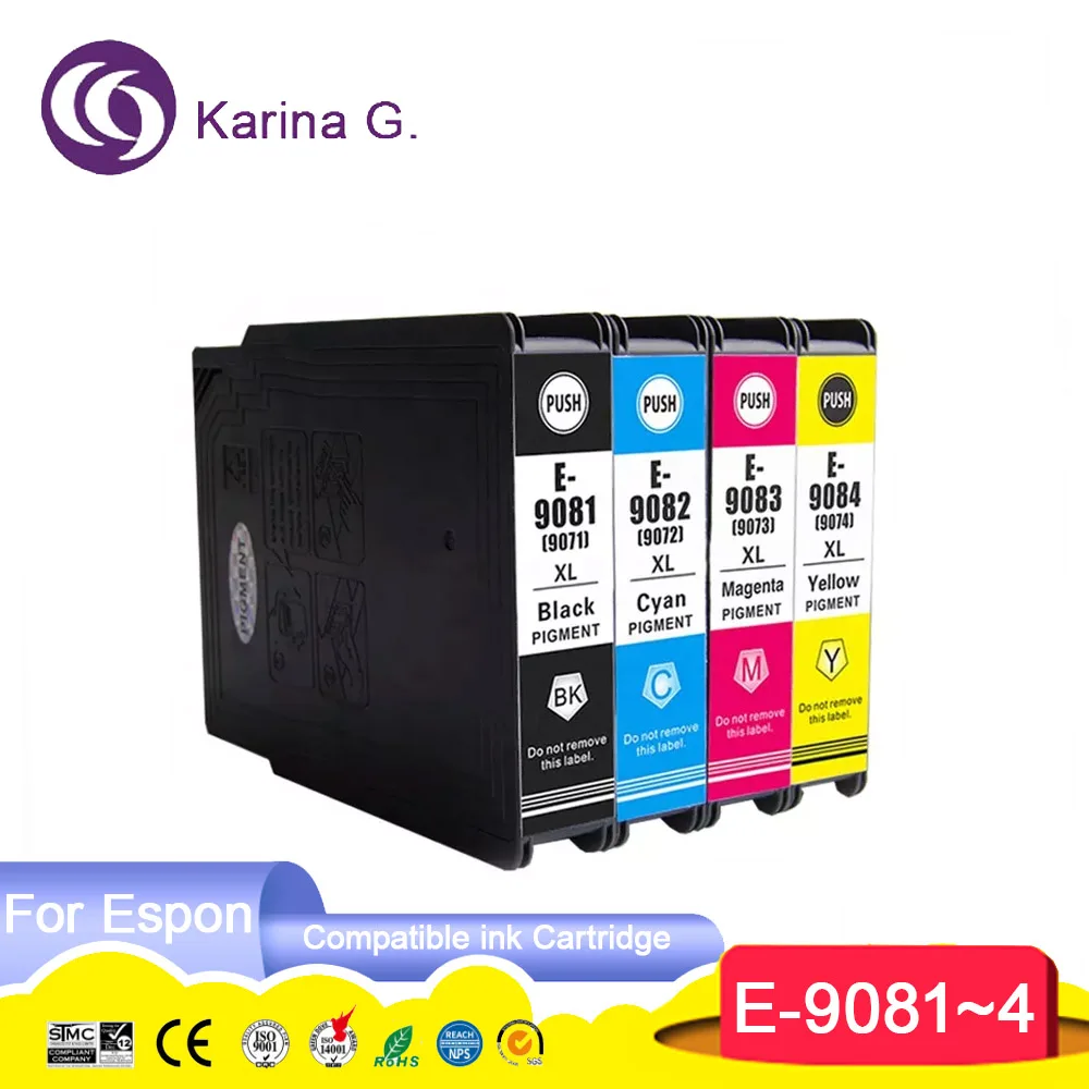 Compatible for Epson T9081 T9082 T9083 T9084 T9071 Ink Cartridges suit  For Epson WorkForce Pro WF-6090DW 6590DWF Printer