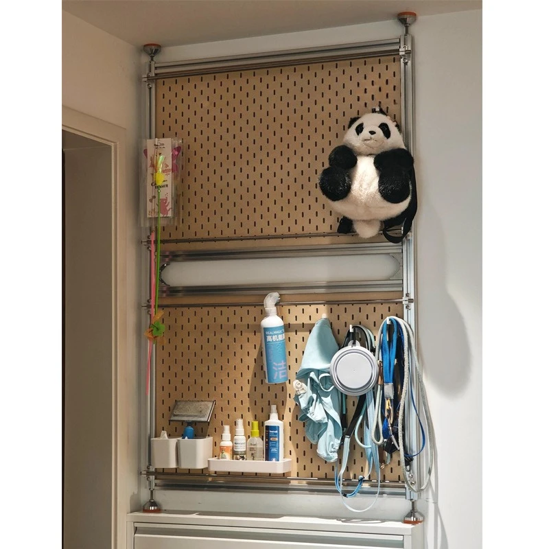 Aluminum profile ocean plate hole plate shelf living room entrance storage rack entry door decorative rack creative display rack
