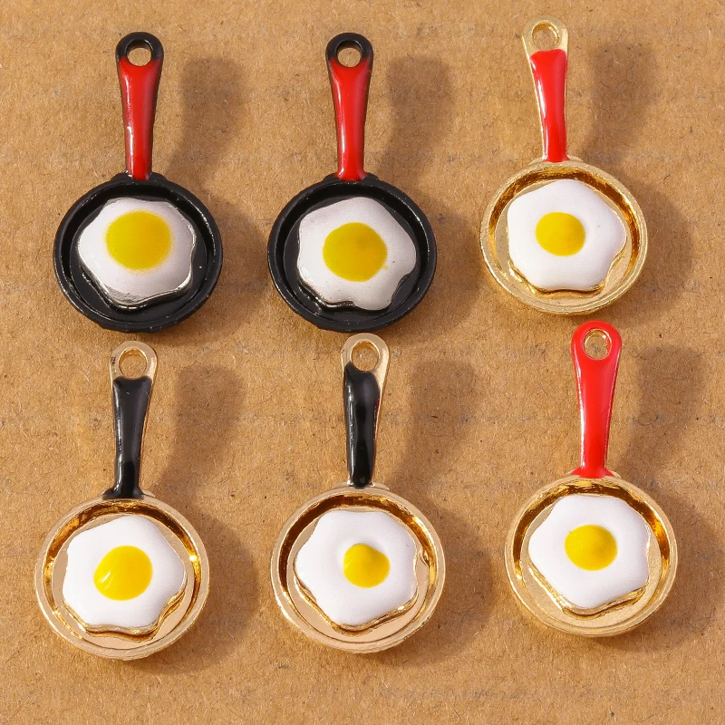 10 Stück Emaille Mini Spatel Spiegeleier Charms Anhänger für Schmuckherstellung DIY Ohrringe Halskette Zubehör Zubehör – Detail 9