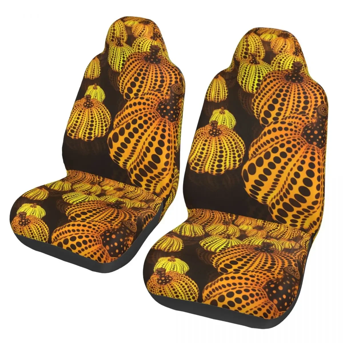 Yayoi Kusama Pumpkin Car Seat Cover Aesthetic Automobiles Seat Covers for Car Trucks SUV or Van Auto Protector Accessories 2 PCS