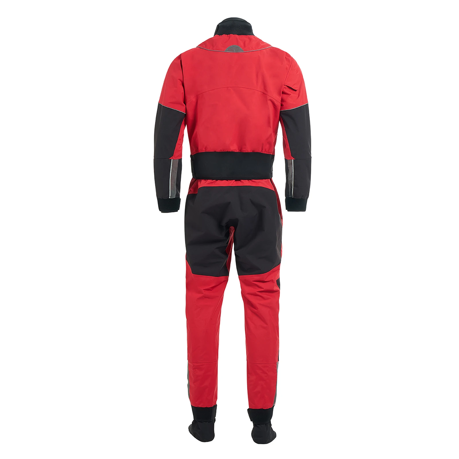 Traje de secado transpirable para hombre, traje seco de tela impermeable de tres capas para surf, pesca con mosca, puños y escote de neopreno, DM-2