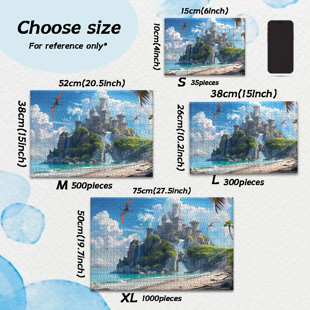 35/150/300/500/1000pcs new castle Custom Photo Personalised Decompression Puzzles Jigsaw puzzle Custom Puzzles in Photos