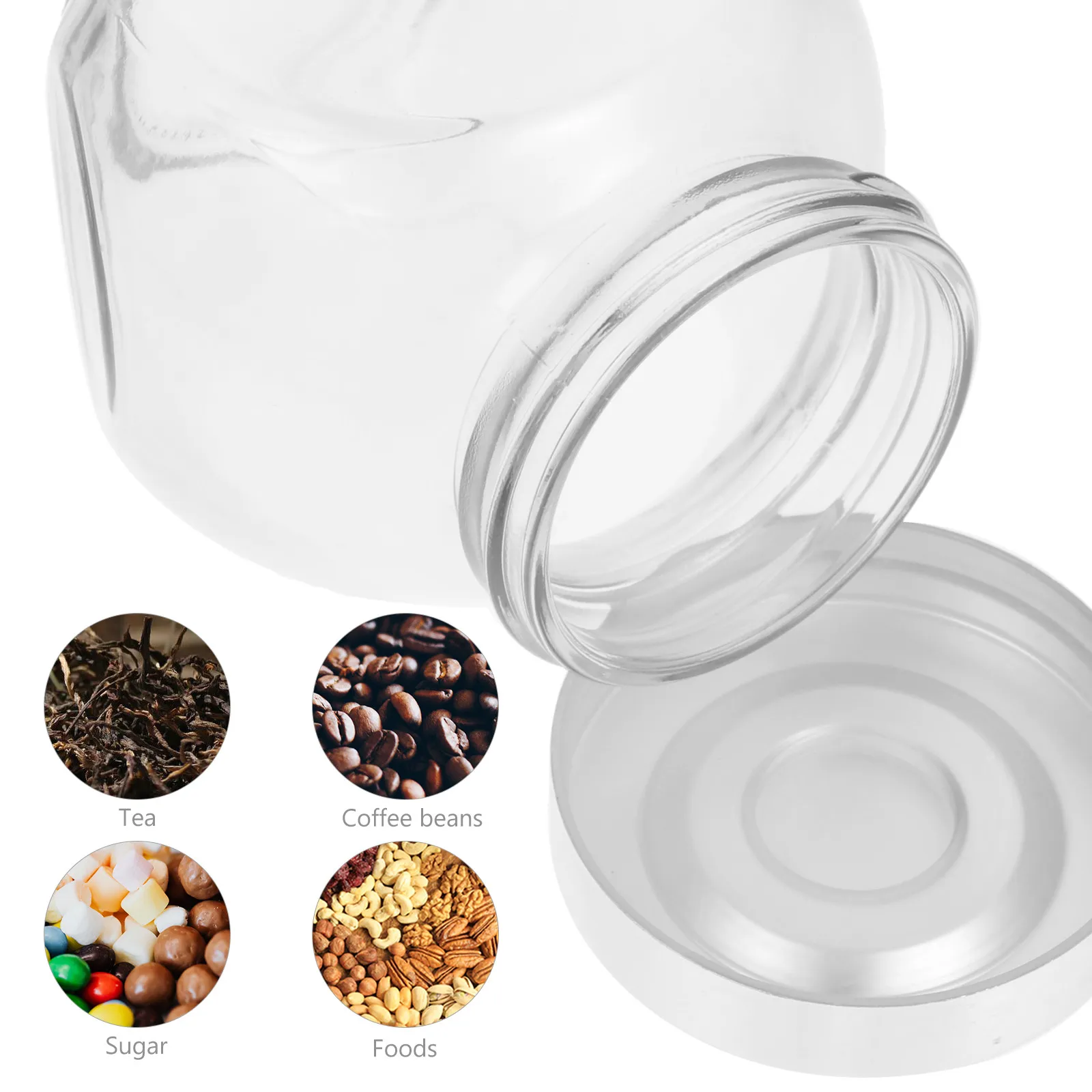 

Набор из 10 маленьких стеклянных банок для домашнего использования: прозрачные контейнеры для конфет, закусок и печенья с крышками, для сухих продуктов