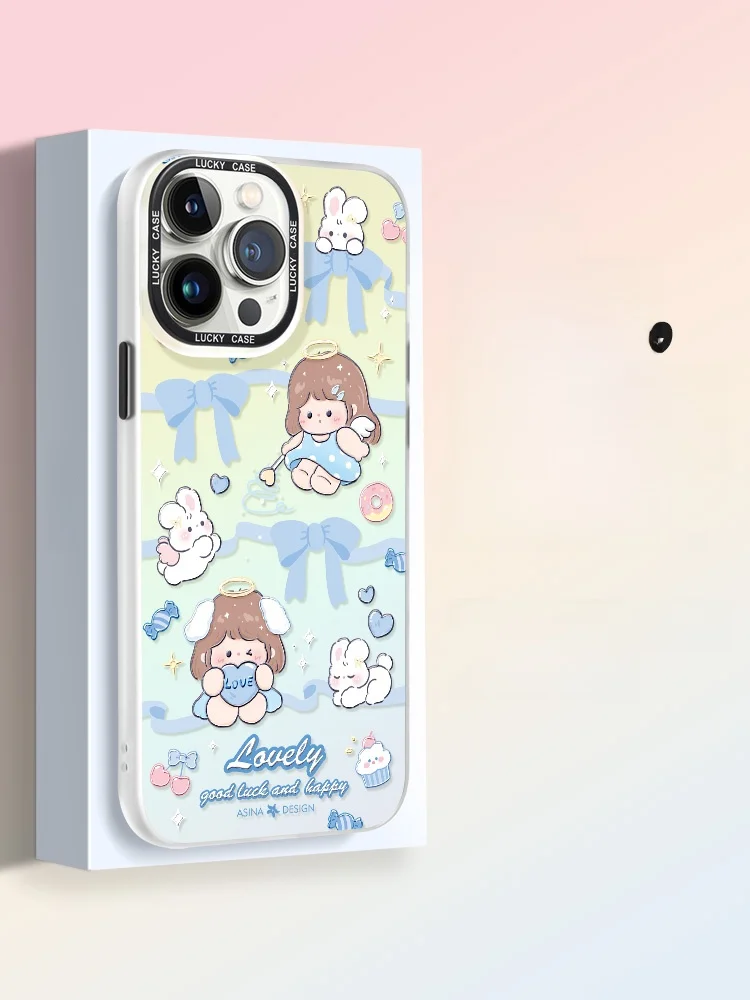 

Star Girl Phone Case for 14Promax New iPhone 13 Laser Engraving Cool Cute Full Cover Creative Anti-Fall Women's Model