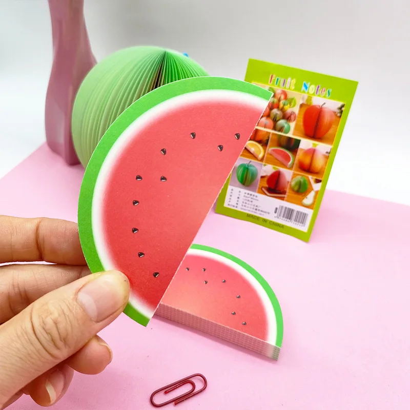 125 Sheets Creative Fruit shapes Sticky Note Pads Notepads,Sticker Paper,Memo Pads,for School Stationery Office Supplies
