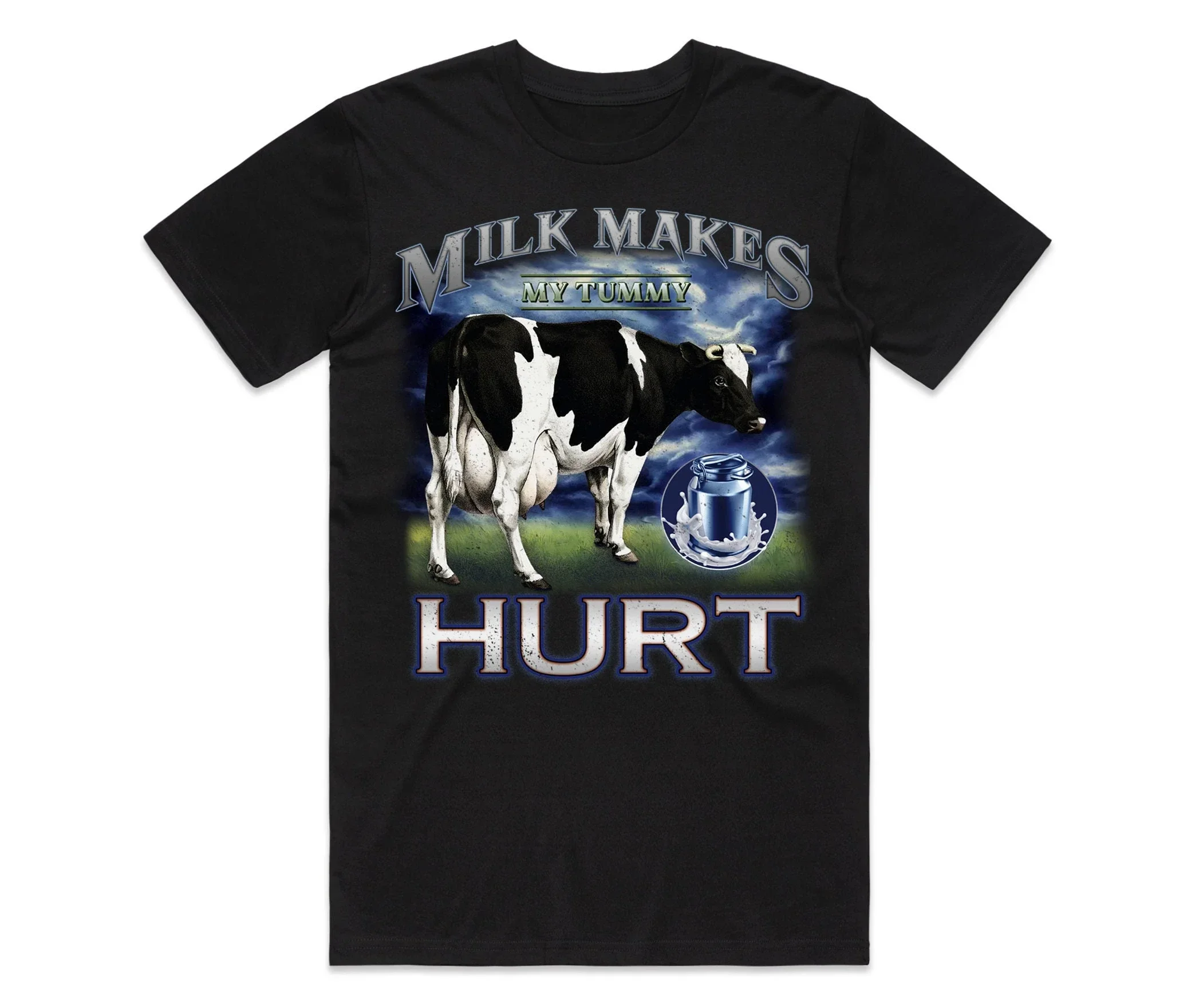 High Quality Cotton Lactose Breathable Tee Tolerant T-shirt Tee Top Funny Meme Milk Cheese Diet Gym Workout Gift Unisex T Shirt