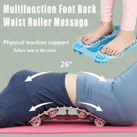 Multifunction Sole Roller Massage Corrective Back Massager Stretcher Waist Neck Fitness Lumbar Traction Support Pain Relief