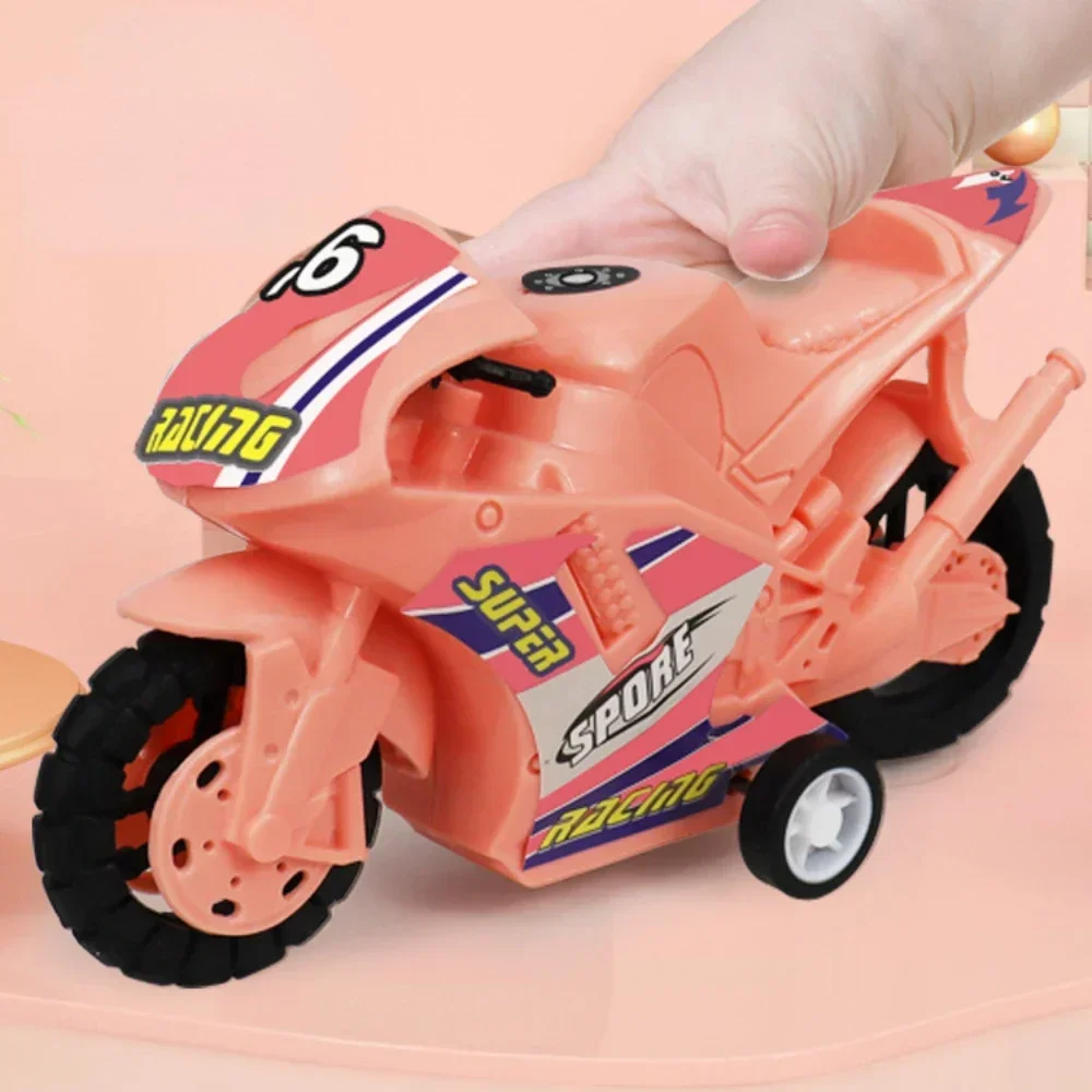 Voiture jouet pour enfants, couleur unie, moto pour garçon, modèle de moto, ornements, jouets de maternelle