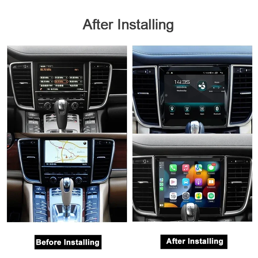 Carplay Auto Android 12 Car Radio GPS Player Qualcomm 8G+256G Navigation Bluetooth Wifi For Porsche Panamera 2010-2015 2016 2017