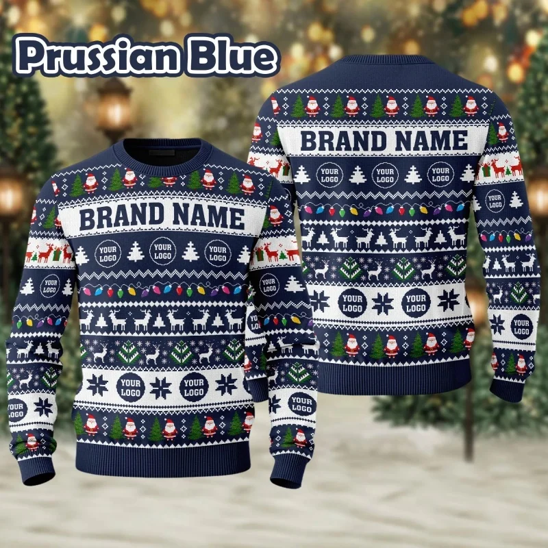 Christmas Customized Pattern Hoodie For Men Santa Claus 3D Printed Pullover Autumn Women Hoodies Long Sleeve O-Neck Sweatshirts