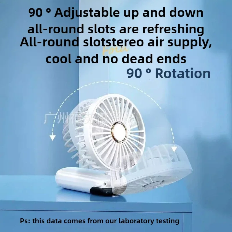 Handheld Digital Display Small Fan 12000mAh Silent Office Desk Usb Electric Fan Portable Portable Charging Fan Foldable 5 Gears