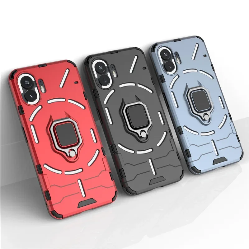 

For Nothing Phone 2 Case For Nothing Phone 2 Cover 6.7 inch Hard Armor Finger Ring Protective Bumper For Nothing Phone 2 Fundas