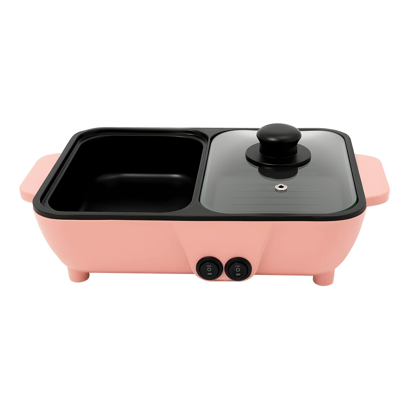 NEW Mini Shabu All-in-One Cooker Hot Pot 2 in 1 Indoor Non-Stick Electric Hot Pot& Frying Pan With Grill, for Indoor Outdoor Party
