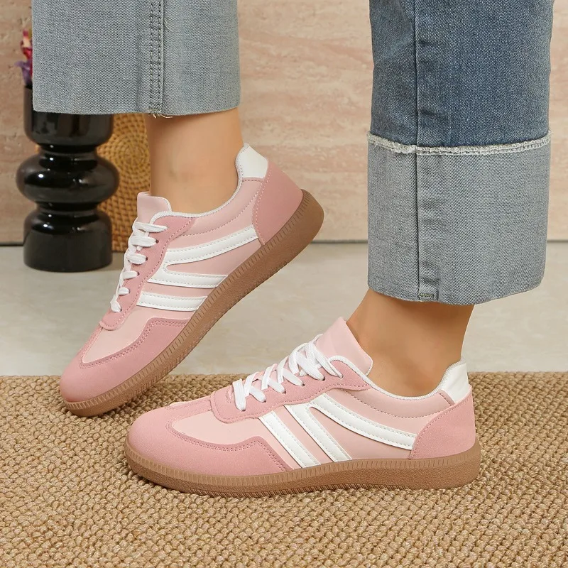 

2025 Women's Footwear with Closed Design Ideal for Casual Outings Everyday Wear Lace-Up Casual Shoes - Lightweight Breathable