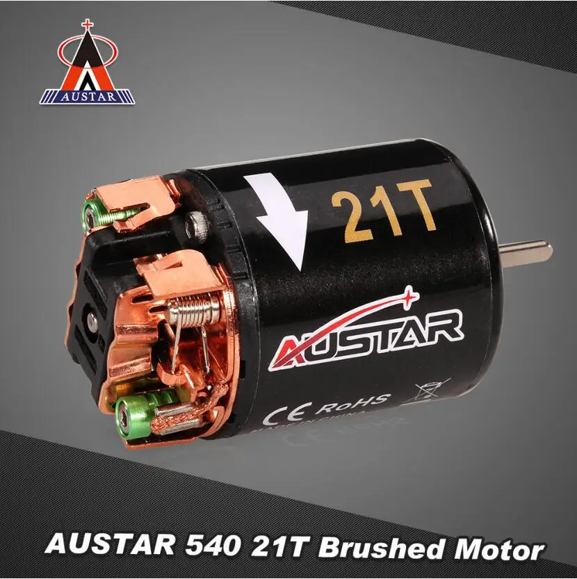 Austar 540 Brushed Motor Parts Replaceable Hobbywing 1080/1060 Compatible with 21T 27T 35T 45T 55T Options for High-Speed Racing