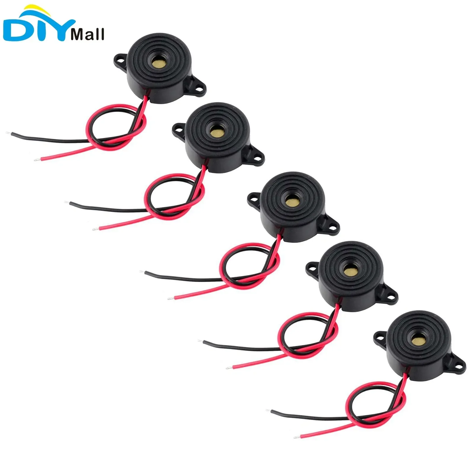 

5PCS SFM-20B Active Buzzer 3-24V DC Electronic Continuous Beep Sounder Alarm