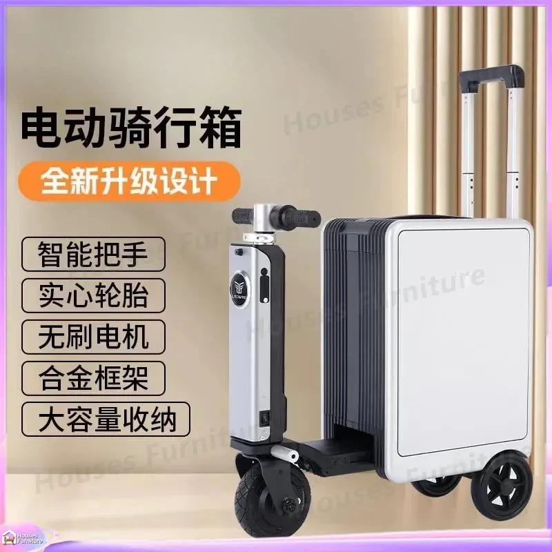 For Smart Luggage Box Remote Control Ride On Suitcase Motorized Travel Trolley Carry On Boarding Case With Seat USB