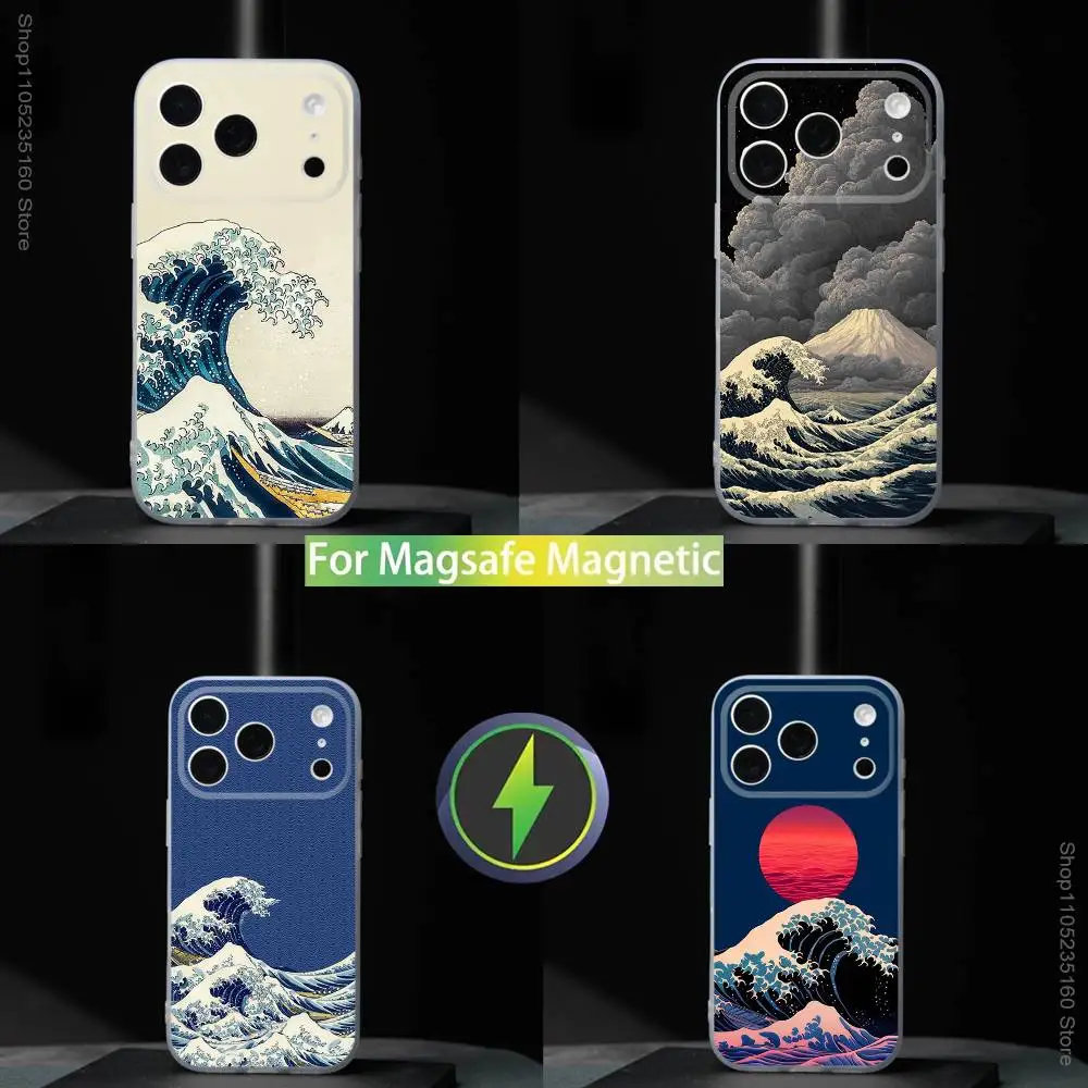 

Great Wave Off K-Kanagawa For iPhone 11,12,13,14,15,16,17,Pro,Max,Plus,Mini,SE4,E Phone Case With Magsafe Wireless Charging