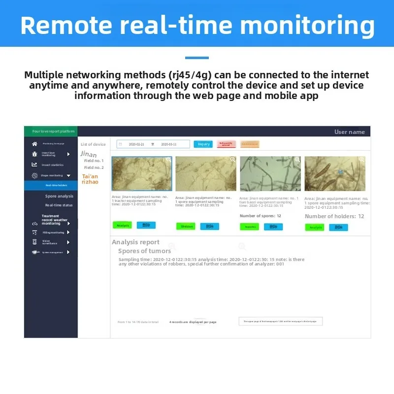 Smart Spore Capture Analysator Pathogen Analysator Agricultural Orchard Tea Garden Solar Spore Capture Analyzer